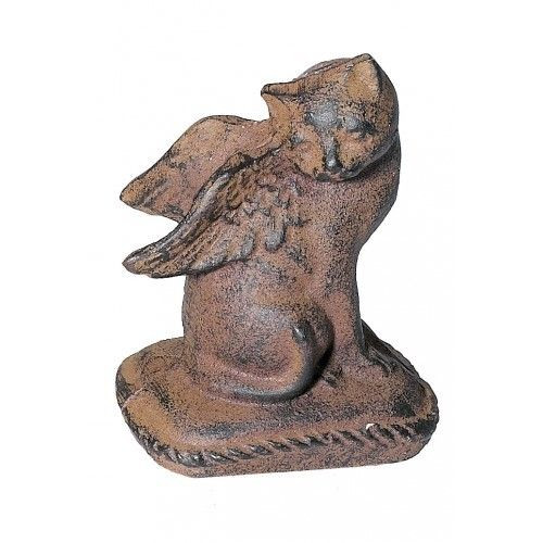 Winged Angel Cat Statue