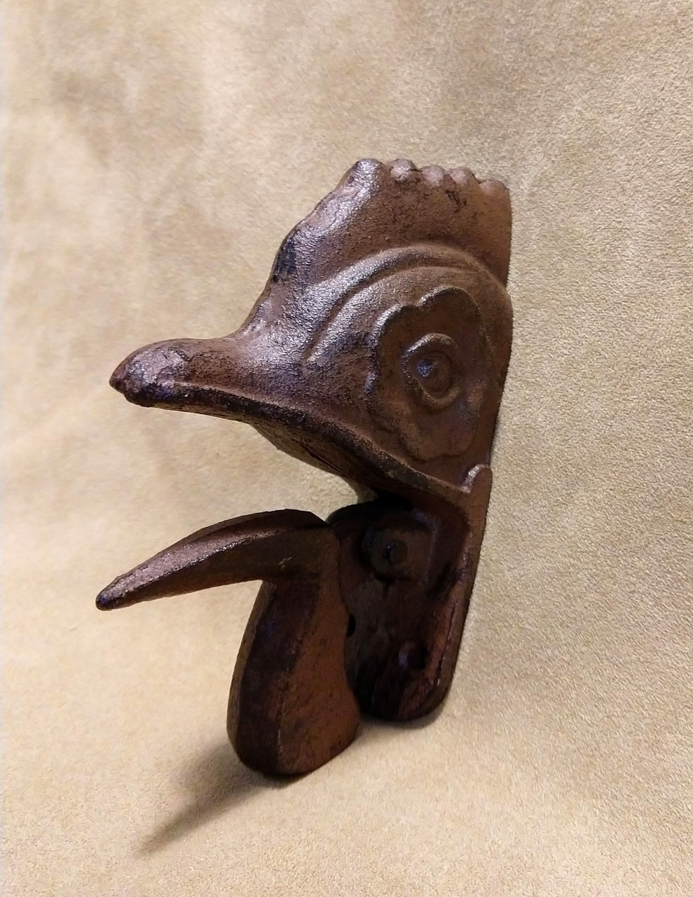 Cast Iron Rust Cockerel Statue//Chicken//Poultry