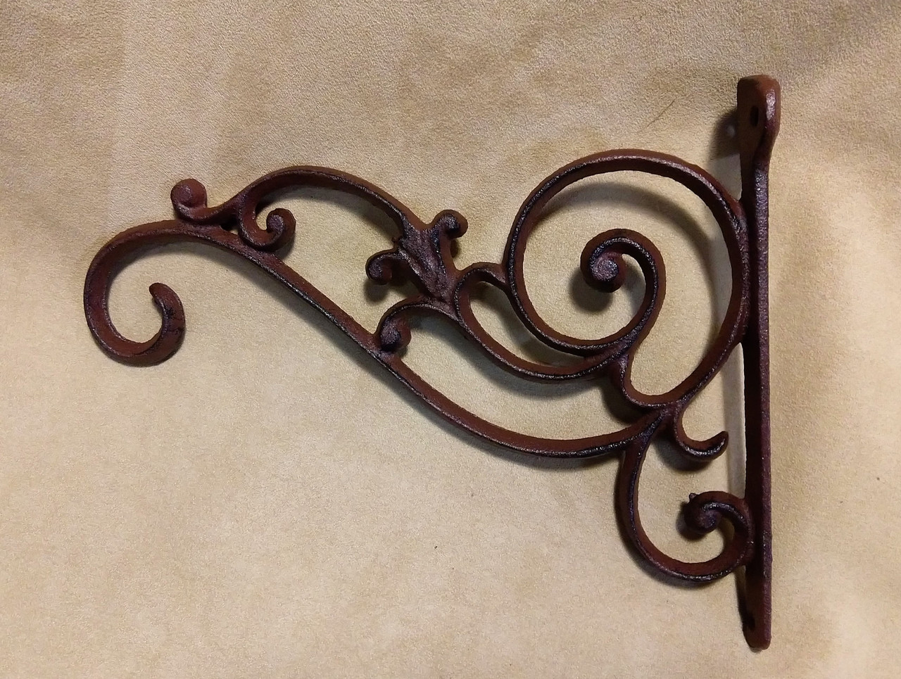 Scrollwork Plant Hanger Hook ~ decorative rust cast iron