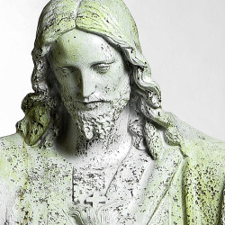 Jesus Sacred Heart Blessing 60"H - Fiber Stone