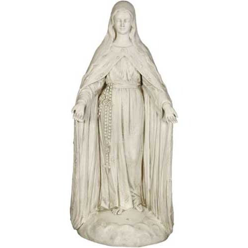 Mary Of The Rosary with Lace 49"H