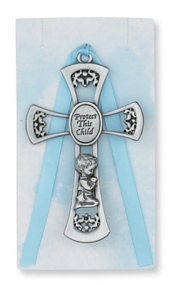 BOY BLUE CRIB CROSS