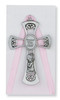 Pewter baby crib cross