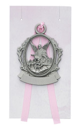 GIRL'S GUARDIAN ANGEL CRIB MEDAL