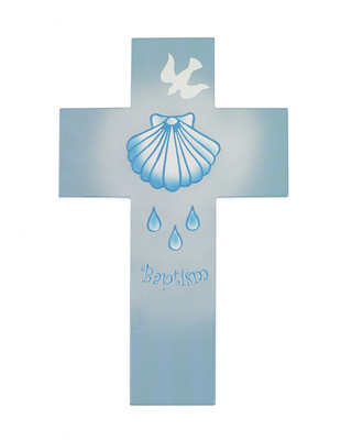 Blue Baptism Cross