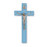 Blue Wood Crucifix