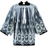 Tailored priest embroidered sheer nylon surplice