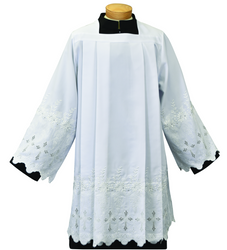 Tailored Priest Embroidered Sheer Nylon Surplice.