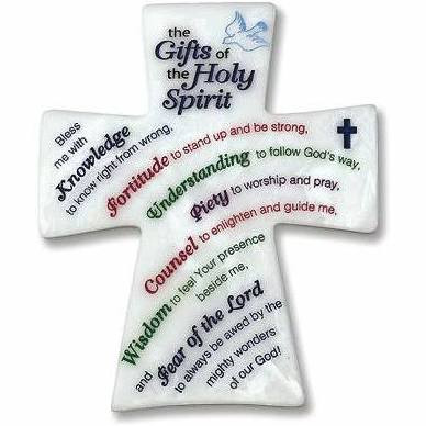 Gifts of the Holy Spirit Cross Plaque
