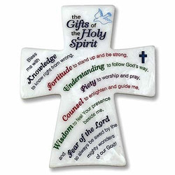 Gifts of the Holy Spirit Cross Plaque