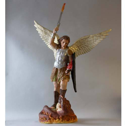 St. Michael with Sword & Fire 38"H