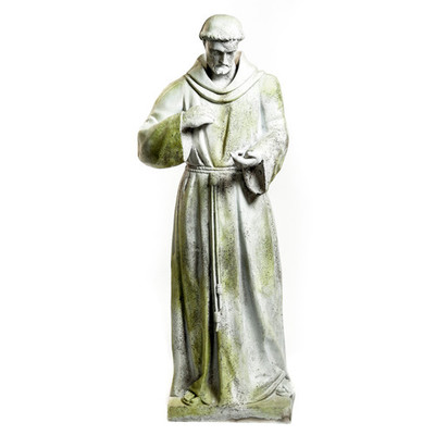 St. Francis of Assissi 56"H - Fiber Stone