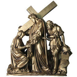 Station 6 - Jesus Meets Veronica (57"H - Fiberglass)