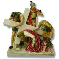Station 3 - Jesus Falls the 1st Time (21"H - Fiberglass)