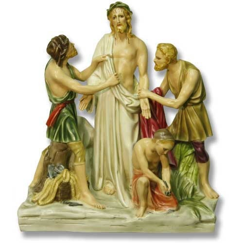 Station 10 - Jesus is Stripped (28"H - Fiberglass)