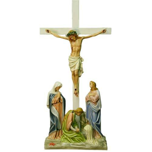 Station 12 - Jesus is Crucified with Cross (50"H - Fiberglass)
