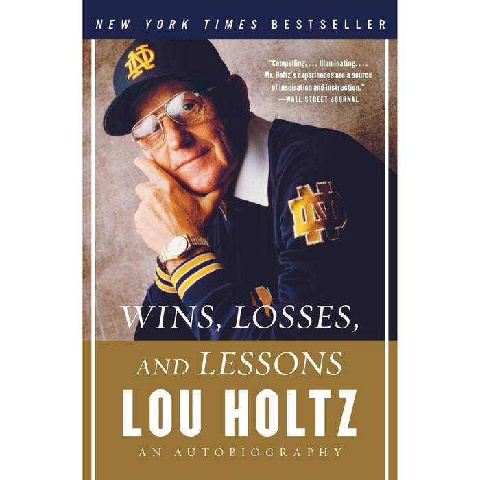 Wins, Losses, & Lessons: An Autobiography by Lou Holtz book cover