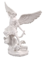 St. Michael Statue (bronze, color, pewter, white)