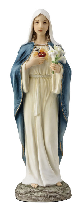Immaculate Heart of Mary Statue (bronze or color)