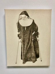 Mother Angelica With Crutches Canvas Print