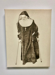 Mother Angelica With Crutches Canvas Print