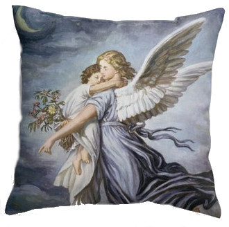 Angel & Child Double-sided Pillow