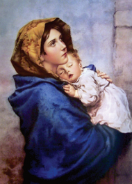 Madonna of the Streets Stretched Canvas Print