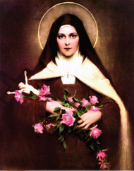St. Therese Stretched Canvas Print