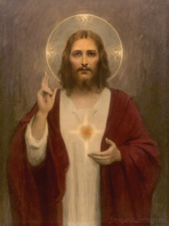 Sacred Heart of Jesus Stretched Canvas Print