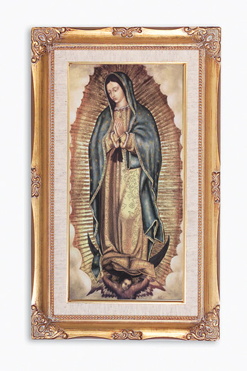 OUR LADY OF GUADALUPE PRINT IN HIGH QUALITY GOLD LEAF FRAME