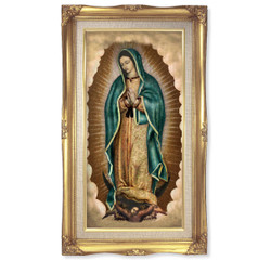 Our Lady of Guadalupe Print with Gold Leaf Wood Frame