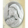 Sterling Silver 8″ Oval “Holy Mother & Child” Wall Plaque