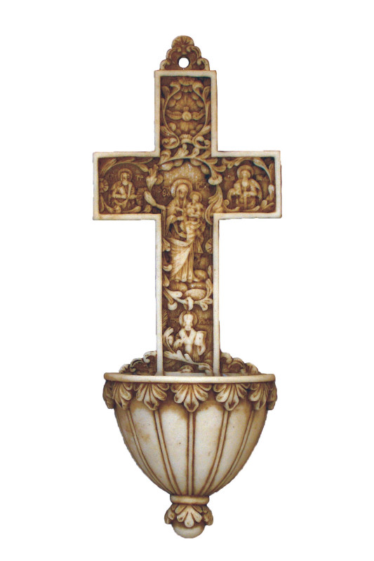 True Church Cross Holy Water Font