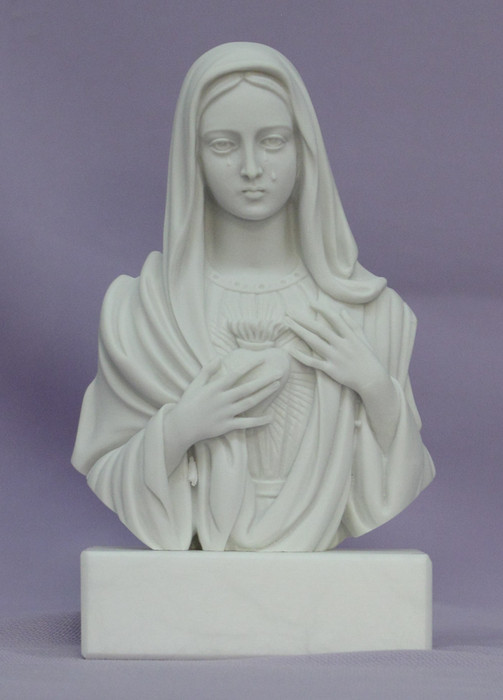 Immaculate Heart of Mary / Our Lady of Sorrows Bust 5" - Made in Italy