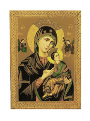 Our Lady of Perpetual Help Florentine Plaque - Made in Italy