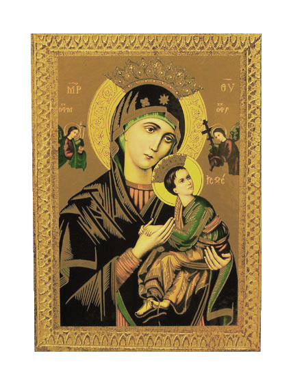 Our Lady of Perpetual Help Florentine Plaque - Made in Italy