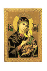 Our Lady of Perpetual Help Florentine Plaque- 5"x 7"