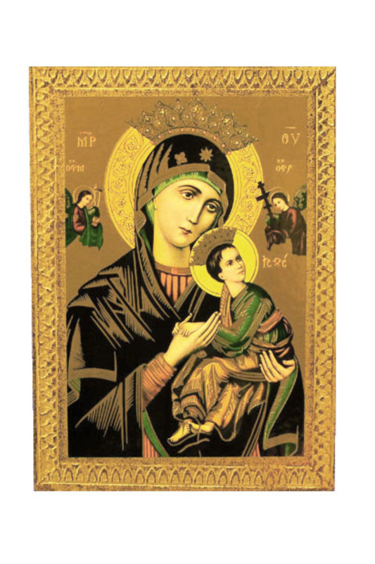 Our Lady of Perpetual Help Florentine Plaque- 5"x 7"