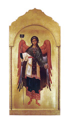 Archangel Gabriel Florentine Plaque (21"x45") - Made in Italy