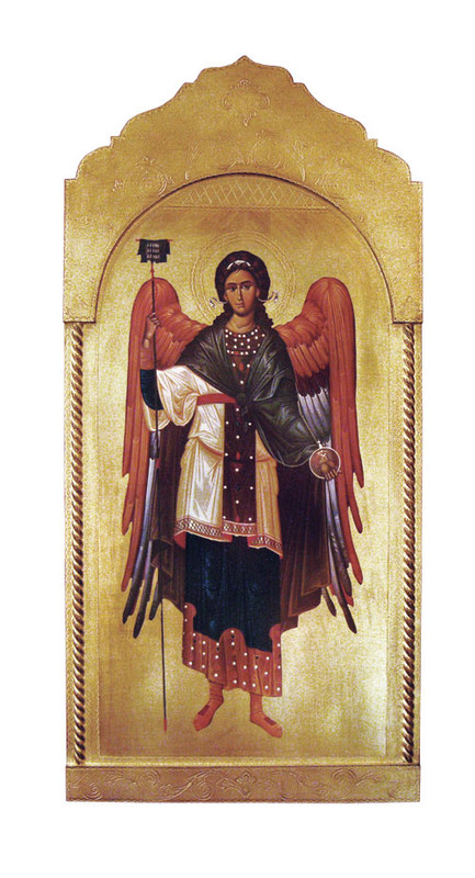 Archangel Gabriel Florentine Plaque (21"x45") - Made in Italy