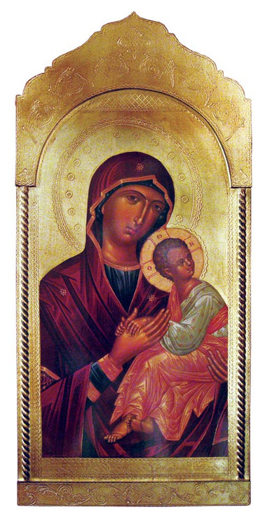 Madonna & ChiId Icon Florentine Plaque (21"x45") - Made in Italy