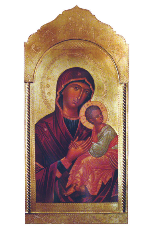 Madonna & ChiId Icon Florentine Plaque- 21"x45"