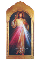 Divine Mercy Florentine Plaque 21"x45"
