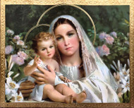 Madonna & Child by Simeone Florentine Plaque - Made in Italy