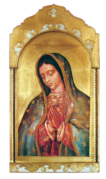 Our Lady of Guadalupe Florentine Plaque - 21x41inches - Made in Italy