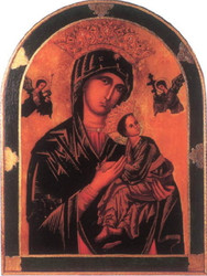 Our Lady of Perpetual Help Florentine Plaque - 23x31" - Made in Italy