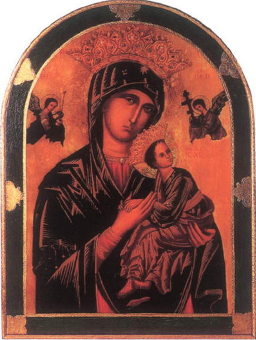 Our Lady of Perpetual Help Florentine Plaque - 23x31" - Made in Italy