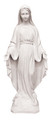 Lady of Grace Statue - white alabaster, 15".  MADE IN ITALY.