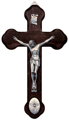 Holy Spirit medallion crucifix - 8.75" - MADE IN ITALY