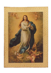 Immaculate Conception Florentine plaque - 5x7" - Made in Italy